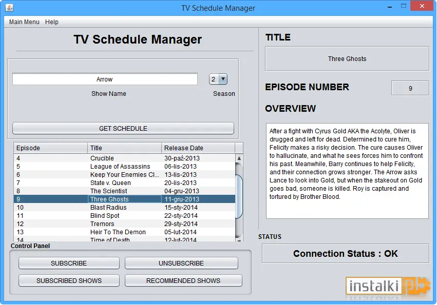 Okladka TV Schedule Manager